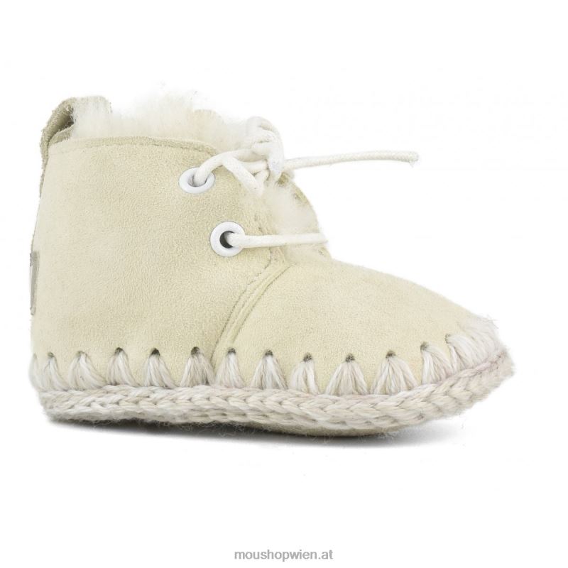 Kinder Schnürschuh für Kleinkinder Mou P660X827 Vanille