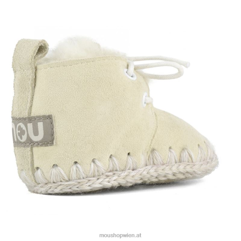Kinder Schnürschuh für Kleinkinder Mou P660X827 Vanille