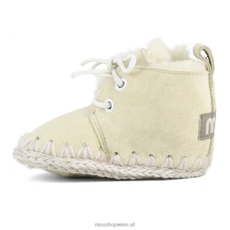 Kinder Schnürschuh für Kleinkinder Mou P660X827 Vanille