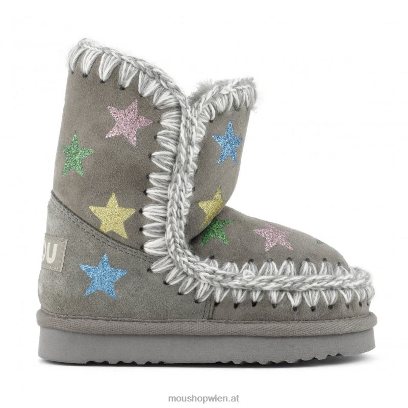 Kinder Sterne mit Eskimo-Glitzerdruck Mou P660X838 neues Grau