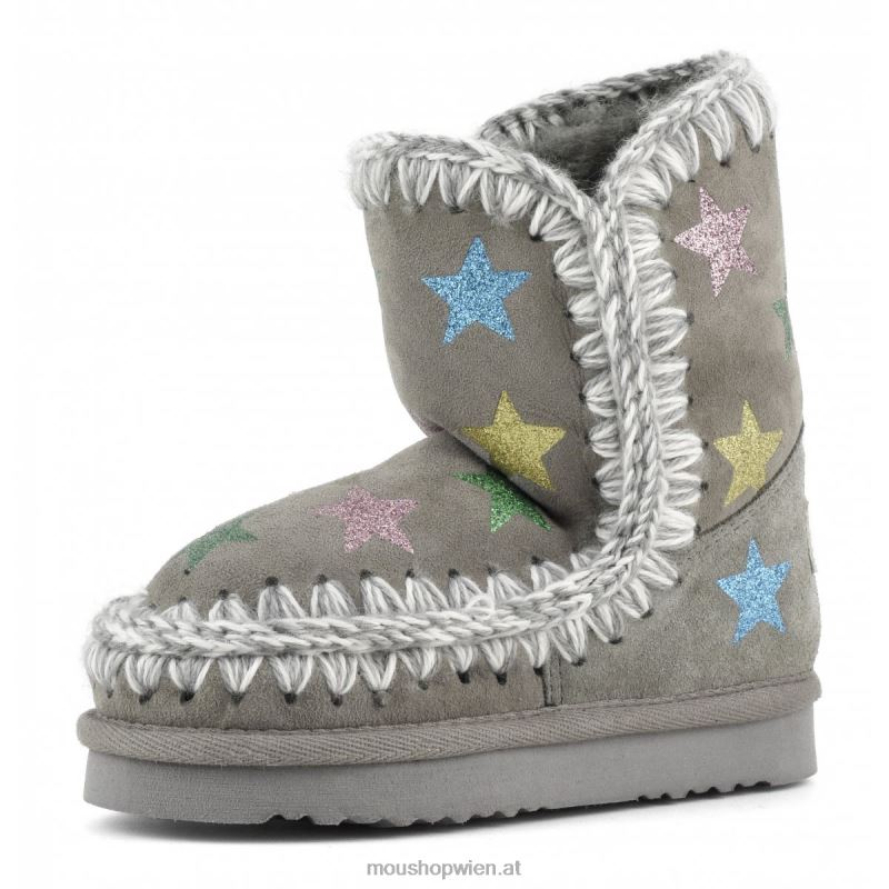 Kinder Sterne mit Eskimo-Glitzerdruck Mou P660X838 neues Grau