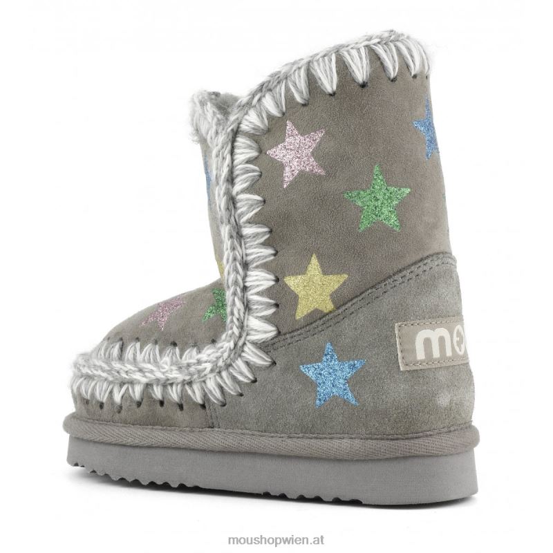 Kinder Sterne mit Eskimo-Glitzerdruck Mou P660X838 neues Grau
