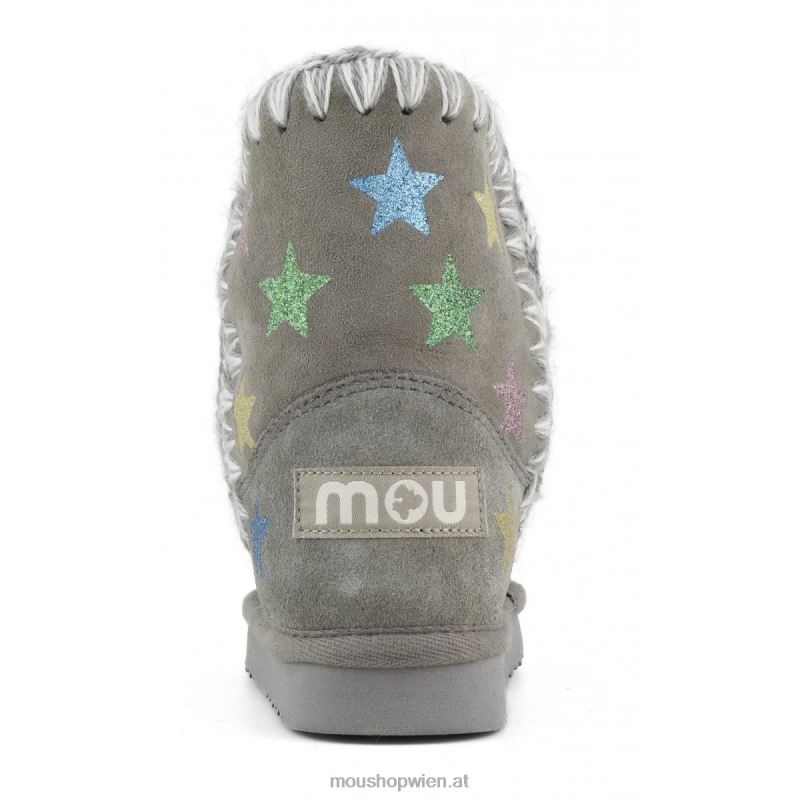 Kinder Sterne mit Eskimo-Glitzerdruck Mou P660X838 neues Grau