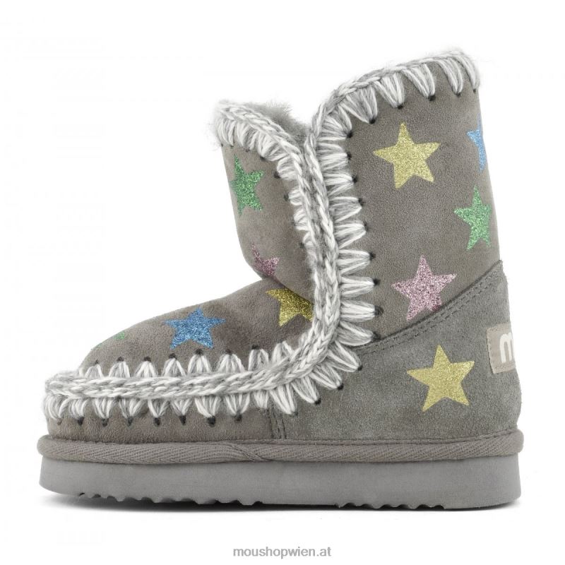 Kinder Sterne mit Eskimo-Glitzerdruck Mou P660X838 neues Grau