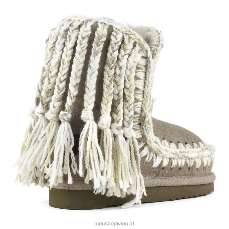 Kinder Zöpfe aus Eskimowolle Mou P660X836 Elefantengrau