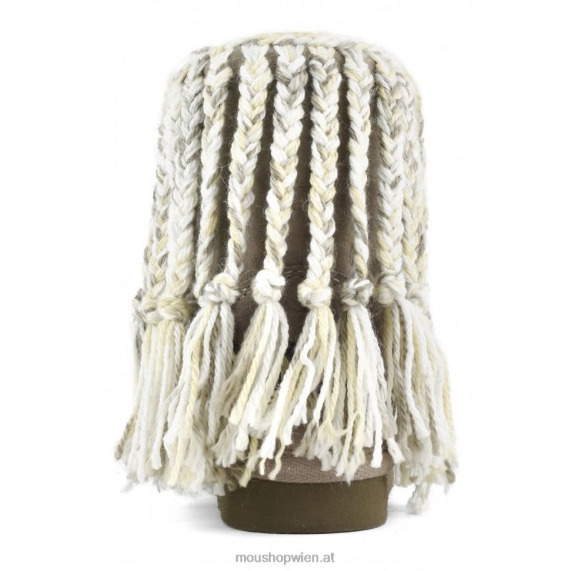 Kinder Zöpfe aus Eskimowolle Mou P660X836 Elefantengrau