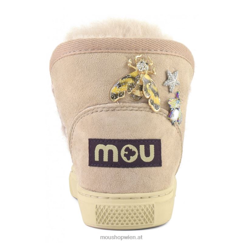 Kinder Eskimo-Sneaker mit gemischten Accessoires Mou P660X809 rosabeige