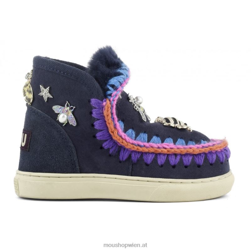 Kinder Eskimo-Sneaker mit gemischten Accessoires Mou P660X811 Abgrund