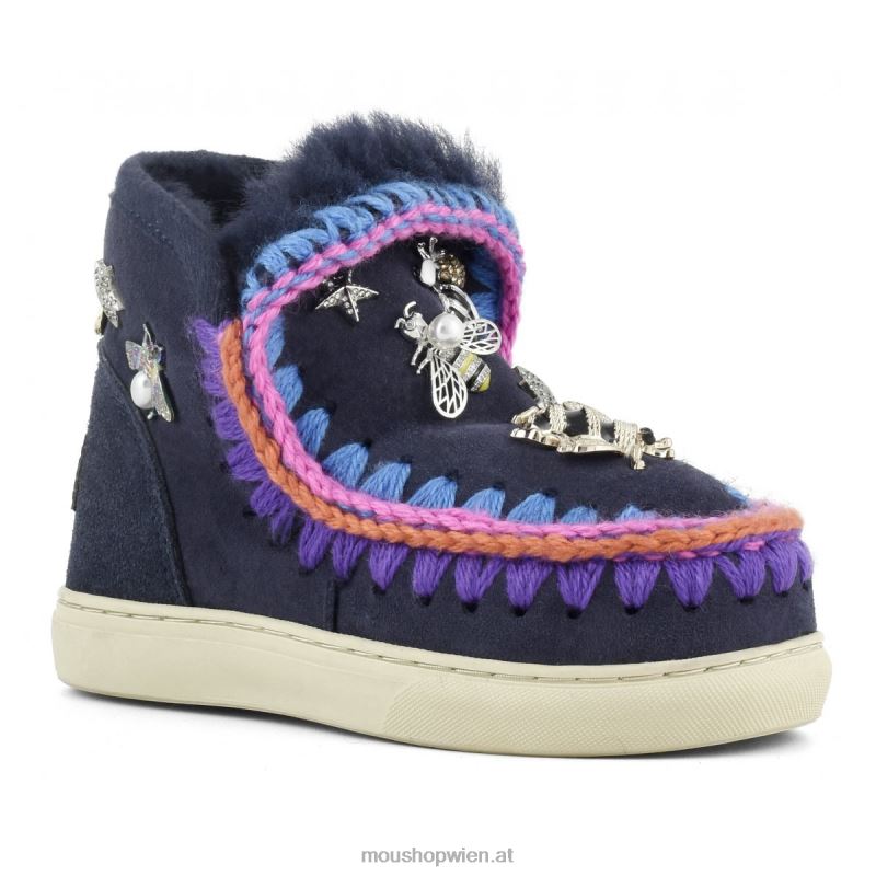 Kinder Eskimo-Sneaker mit gemischten Accessoires Mou P660X811 Abgrund