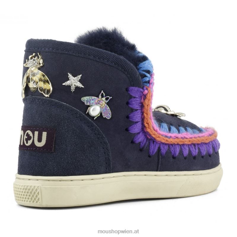 Kinder Eskimo-Sneaker mit gemischten Accessoires Mou P660X811 Abgrund
