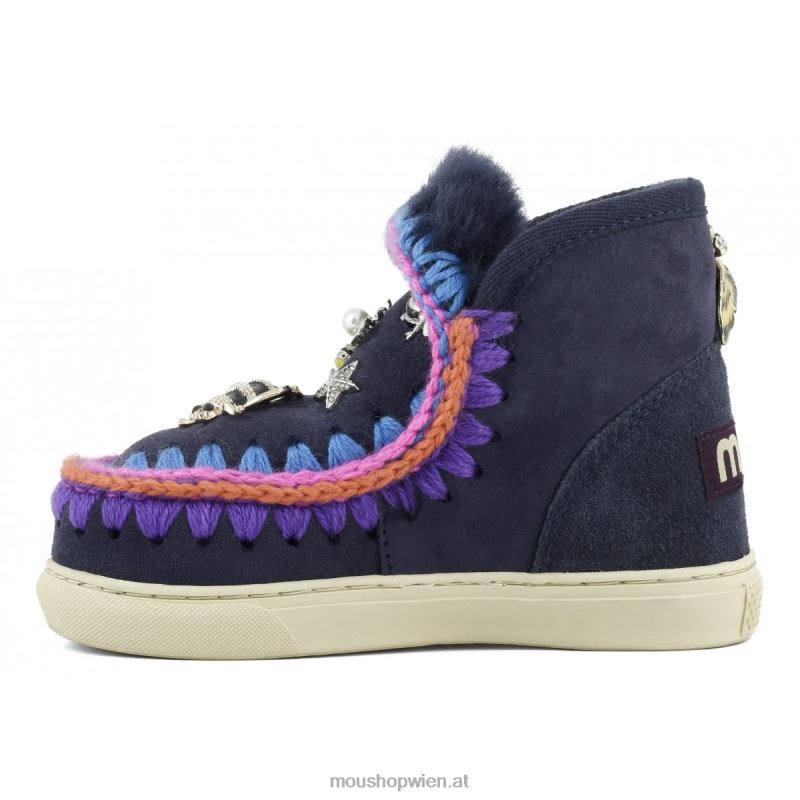 Kinder Eskimo-Sneaker mit gemischten Accessoires Mou P660X811 Abgrund