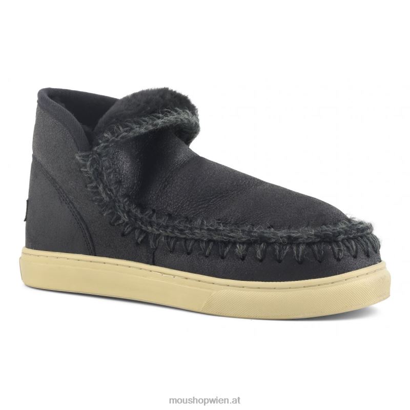 Männer Eskimo-Sneaker Mou P660X776 rissig schwarz/grau