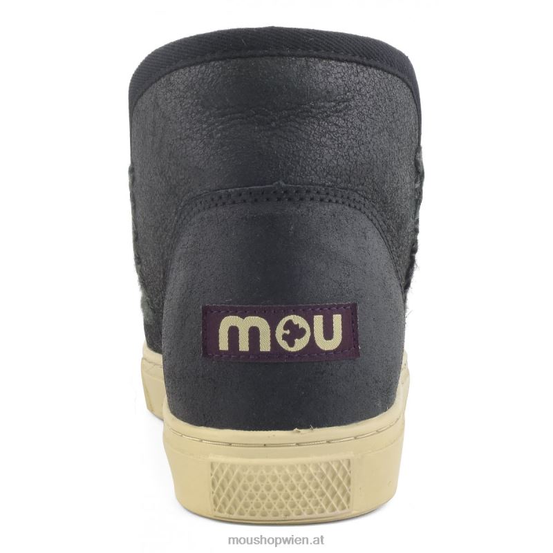 Männer Eskimo-Sneaker Mou P660X776 rissig schwarz/grau