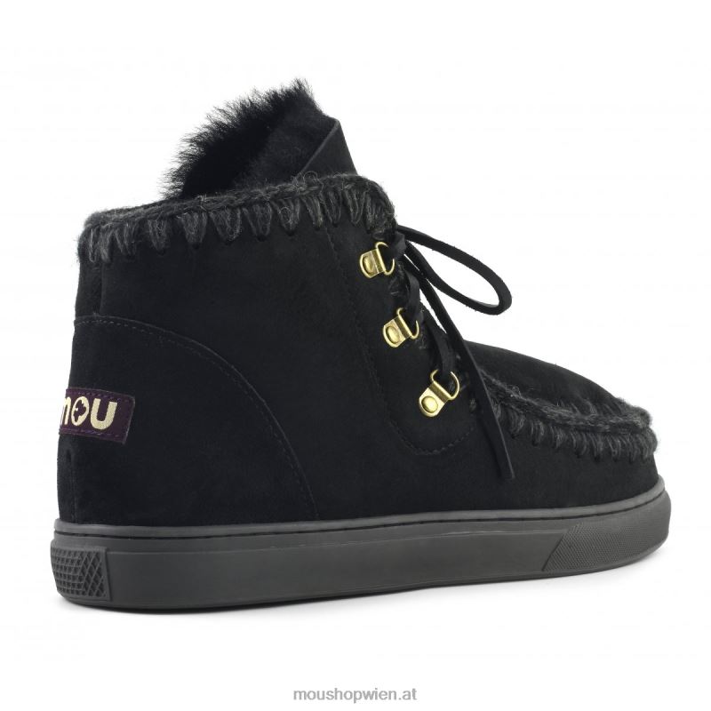 Männer Eskimo-Sneaker zum Schnüren Mou P660X772 Schwarz