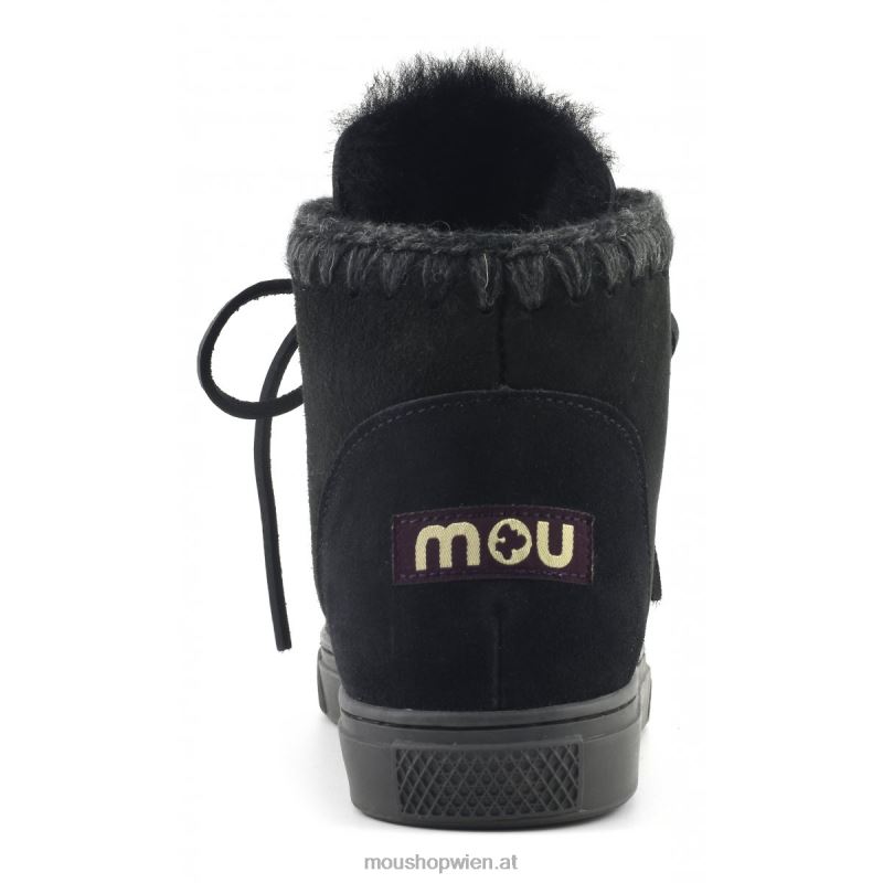 Männer Eskimo-Sneaker zum Schnüren Mou P660X772 Schwarz