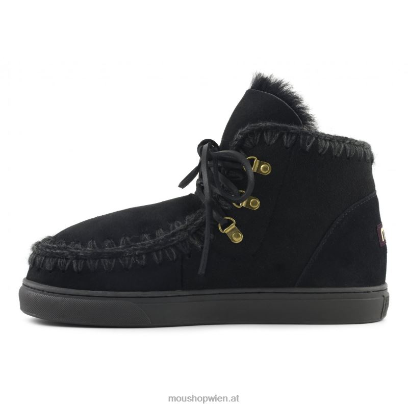Männer Eskimo-Sneaker zum Schnüren Mou P660X772 Schwarz