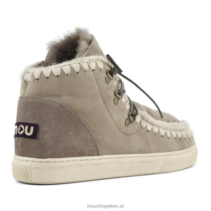Männer Eskimo-Sneaker zum Schnüren Mou P660X773 Elefantengrau