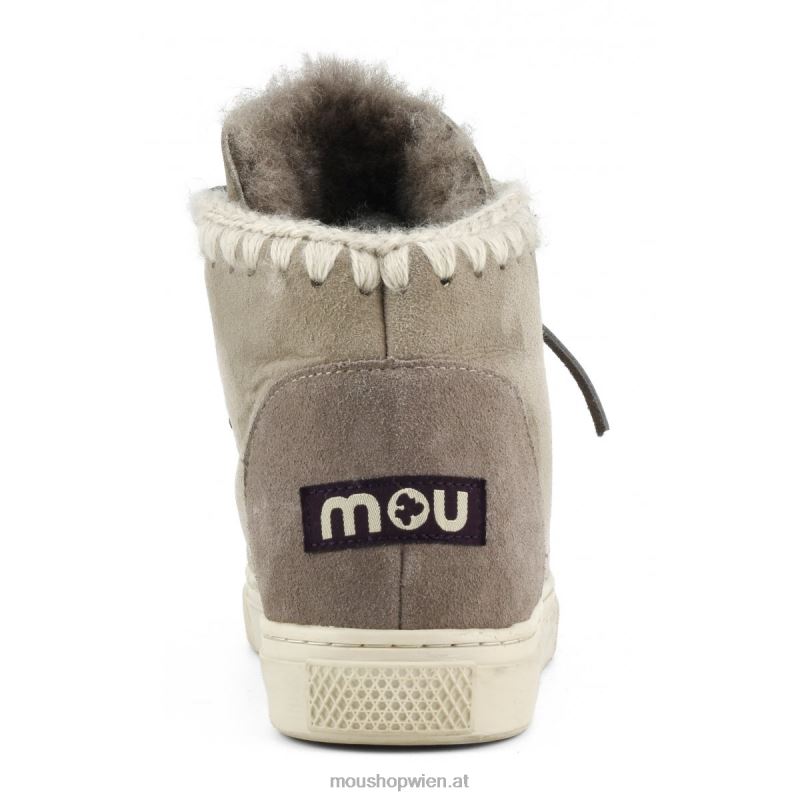 Männer Eskimo-Sneaker zum Schnüren Mou P660X773 Elefantengrau